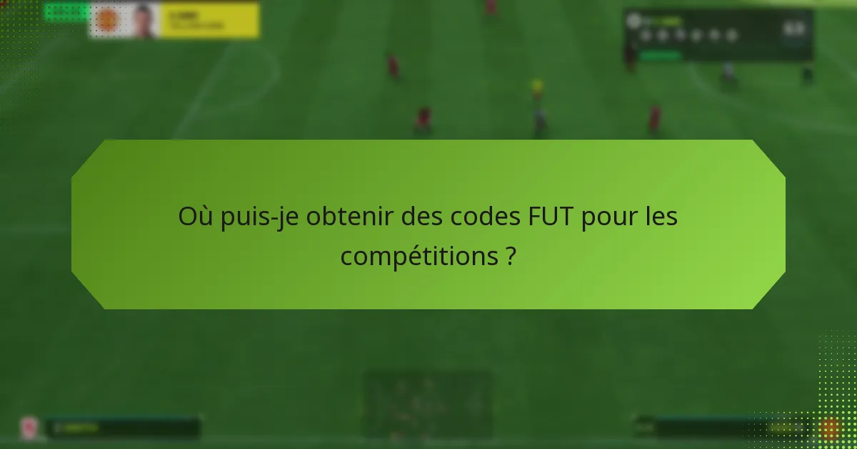 Quelles récompenses puis-je attendre des compétitions de codes FUT ?