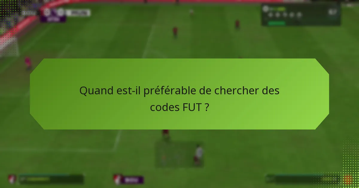 Quels partenariats fournissent des codes FUT ?
